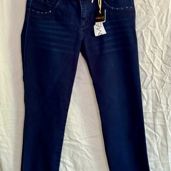 Jeans Colombianos Xigma Booty Curve Gold Decorated High Waisted. Size 12 NWT - Picture 3 of 12